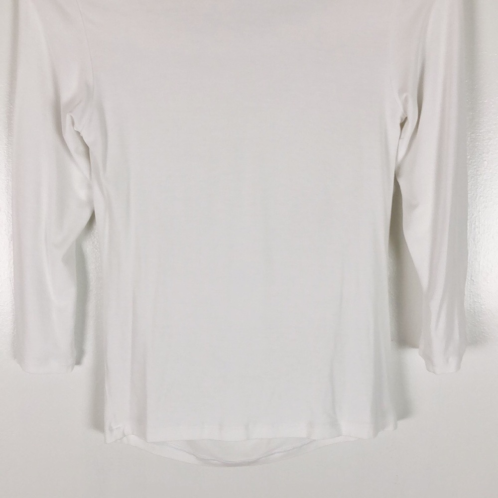 Cabi #427 White Drape Front Blouse Sz S - Picture 6 of 10
